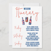 Red, White & Booze, Patriotic Bachelorette Party Einladung (Rückseite)