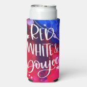 Red White Boujee | 4. Juli Junggeselinnen-Abschied Selters Dosenkühler (Seltzer Rückseite)