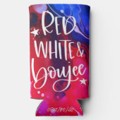 Red White Boujee | 4. Juli Junggeselinnen-Abschied Selters Dosenkühler (Rückseite)