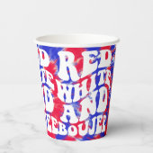 Red White Boujee Pappbecher (Rückseite)
