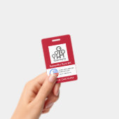 Red White Box Foto Template Mitarbeiter Krankenwag Ausweis (Handheld)