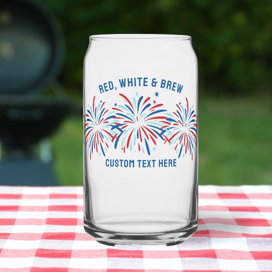 Red White & Brew Feuerwerk 4. Juli Bier Dosenglas
