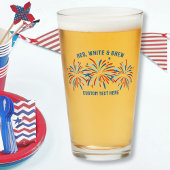Red White & Brew Feuerwerk 4. Juli Bier Pint Glas
