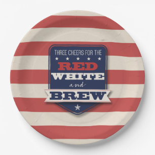 Red White & Brew Patriotic Pappteller
