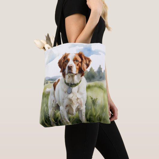 RED & WHITE BRITTANY SPANIEL DOG TASCHE (Von Nahem)