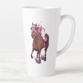 Red White Brown Champion Racehorse Prayer Milchtasse (Rechts)