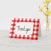 Red White Buffalo Kariert Danke Karte (Gelbe Blume)