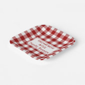 Red White Buffalo Karo Family Wiedersehen Pappteller (Gewinkelt)