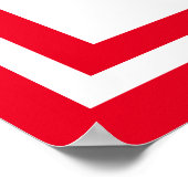 Red White Business jetzt offen Poster (Ecke)