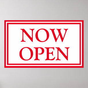 Red White Business jetzt offen Poster