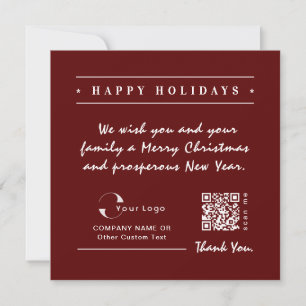 Red White Business Logo QR Weihnachten Einfache We