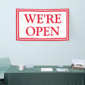 Red White Business Wir sind Open Banner (Messeveranstaltung)