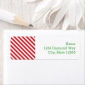 Red White Candy Cane Holiday Address Labels (Insitu)