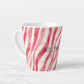 Red White Candy Cane Stripes Christmas Milchtasse (Linke Ecke)