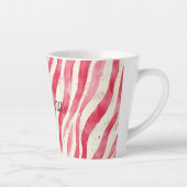Red White Candy Cane Stripes Christmas Milchtasse (Rechts)