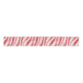 Red White Candy Cane Stripes Christmas Ripsband (Vorderseite)