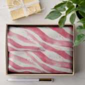 Red White Candy Cane Stripes Christmas Seidenpapier (Geschenk)