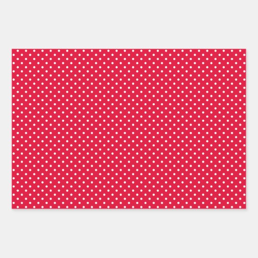 Red & White Candy Cane Stripes & Polka Dots Geschenkpapier Set (Vorderseite 3)