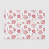 Red White Candy Cane Treats Christmas Seidenpapier (Vorderseite)