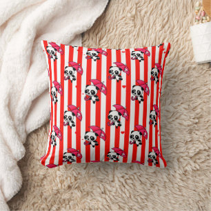 Red White Candy Striping Kissen