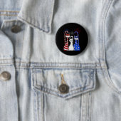Red White Cats Usa Flag Feuerwerk 4. Juli Button (Beispiel)