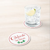 Red White Celebrate - die Jahreszeit Runder Pappuntersetzer (Vor Ort)