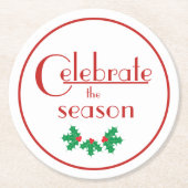 Red White Celebrate - die Jahreszeit Runder Pappuntersetzer (Vorderseite)