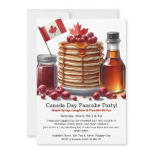 Red & White Celebration Canada Day Pancake Party