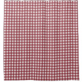 Red White Checked Duschvorhang (Vorderseite)