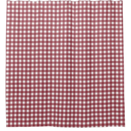 Red White Checked Duschvorhang (Vorderseite)