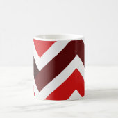 Red White Chevron Geometric Pattern Kaffeetasse (Mittel)