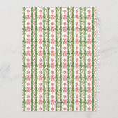 Red & White Chinoiserie Garland Grandmillennial Einladung (Rückseite)