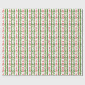 Red & White Chinoiserie Garland Grandmillennial Geschenkpapier (Flach)