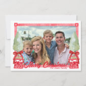 Red & White Chinoiserie Topiary Weihnachten Foto (Vorderseite)