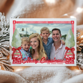 Red & White Chinoiserie Topiary Weihnachten Foto