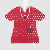 Red & White Christmas Candress Personalisiert Ornament (Vorderseite)