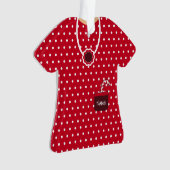 Red & White Christmas Candress Personalisiert Ornament (Vorderseite)