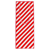 RED WHITE CHRISTMAS CANDY CANE STIL GESCHENKTÜTE FÜR WEINFLASCHEN (Rückseite)