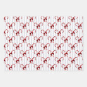 Red White Christmas Candy Canes Holiday Geschenkpapier Set (Vorderseite 2)