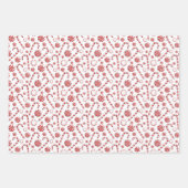 Red White Christmas Candy Canes Holiday Geschenkpapier Set (Vorderseite)