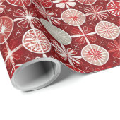 Red White Christmas Candy Pattern#13 ID1009 Geschenkpapier (Rolleneckpunkt)