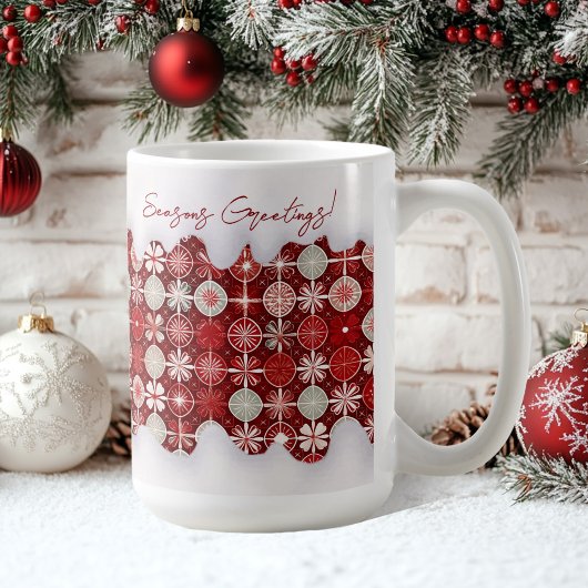 Red White Christmas Candy Pattern#13 ID1009 Kaffeetasse