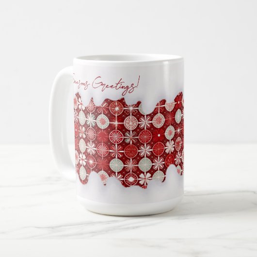 Red White Christmas Candy Pattern#13 ID1009 Kaffeetasse (Vorderseite Links)