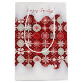 Red White Christmas Candy Pattern#13 ID1009 Mittlere Geschenktüte (Vorderseite)