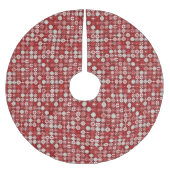 Red White Christmas Candy Pattern#13 ID1009 Polyester Weihnachtsbaumdecke (Vorderseite)