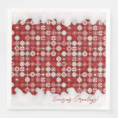 Red White Christmas Candy Pattern#13 ID1009 Serviette (Vorderseite)