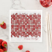 Red White Christmas Candy Pattern#13 ID1009 Serviette (Beispiel)