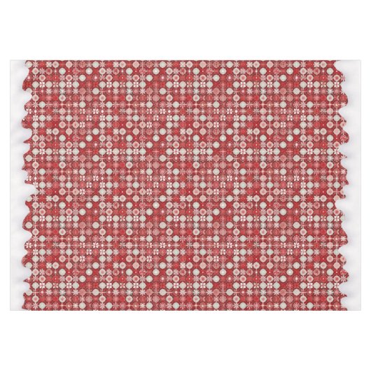 Red White Christmas Candy Pattern#13 ID1009 Tischdecke (Vorderseite (Horizontal))