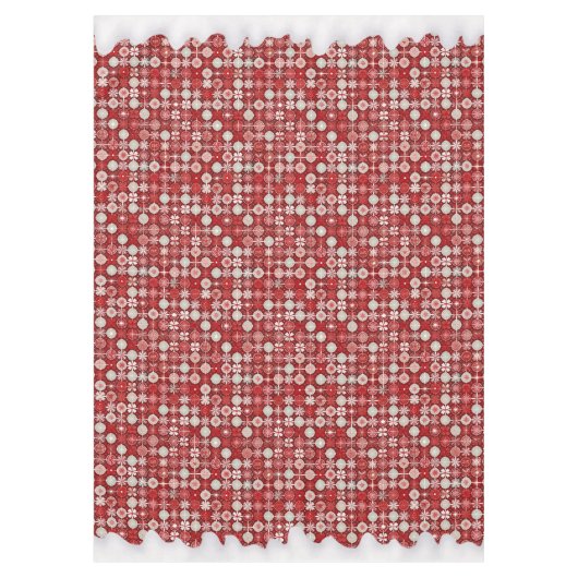 Red White Christmas Candy Pattern#13 ID1009 Tischdecke (Vorderseite)