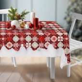 Red White Christmas Candy Pattern#13 ID1009 Tischdecke